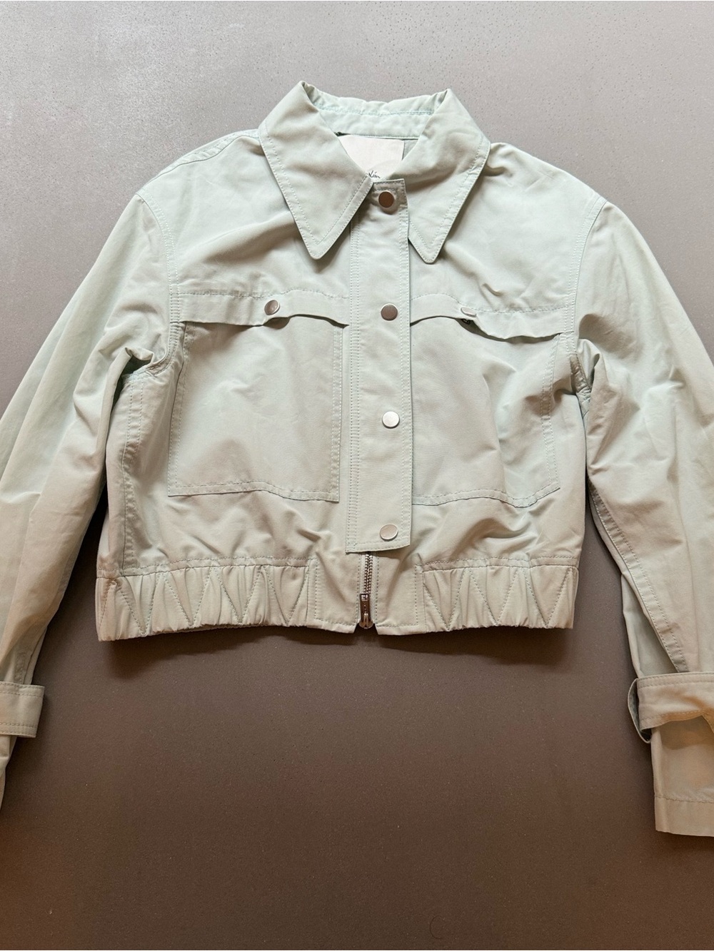 Phillip Lim Blue Cotton Cropped Bomber - Women's Lightweight Coat